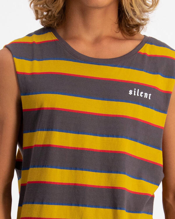 Silent Theory Flagged Stripe Muscle Tank for Mens