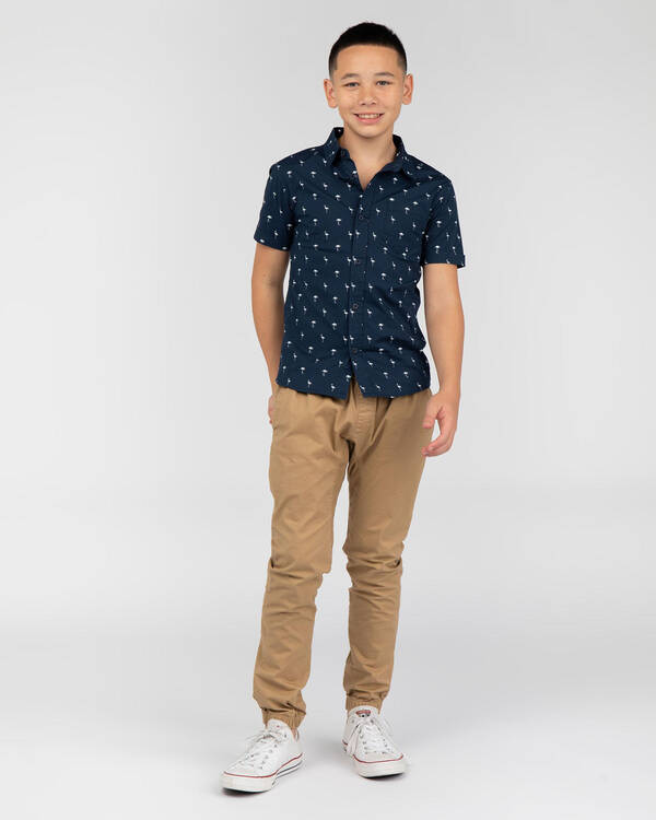 Lucid Boys' Flamingo Short Sleeve Shirt for Mens