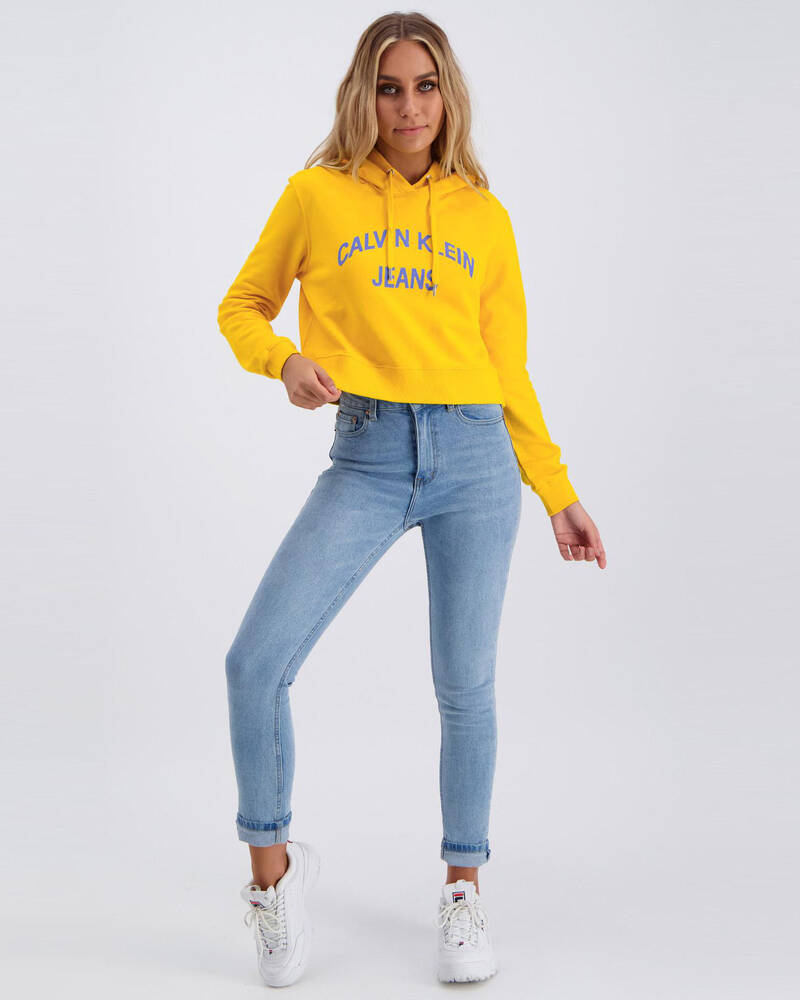 Calvin Klein Jeans Institutional Curved Hoodie for Womens