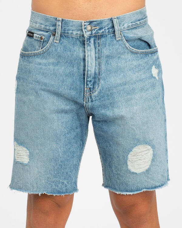 Quiksilver High Water Rip Denim Walk Shorts for Mens