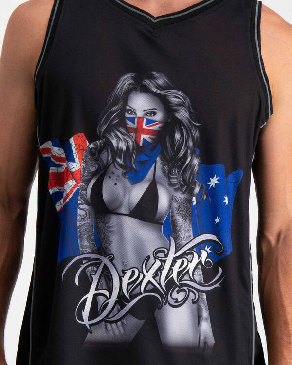 Dexter Patriotic Mesh Singlet for Mens