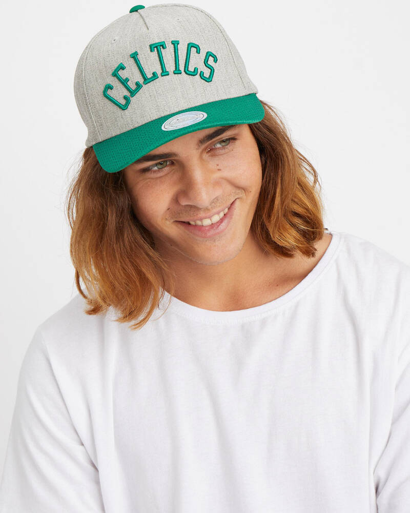 Mitchell & Ness Celtics Pinch Panel Snapba for Mens