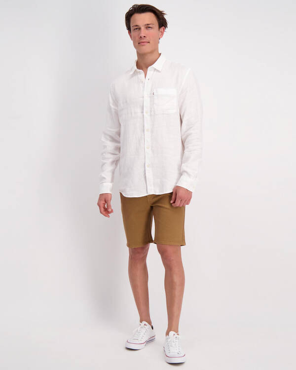Academy Brand Hampton Linen Long Sleeve Shirt for Mens