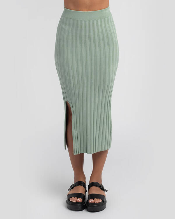Ava And Ever Halsey Knit Midi Skirt for Womens