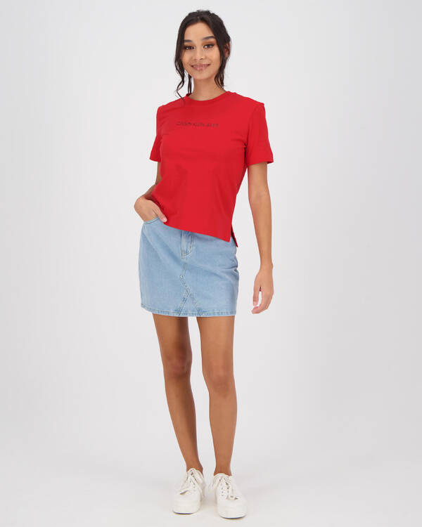 Calvin Klein Jeans Shrunken Institutional T-Shirt for Womens