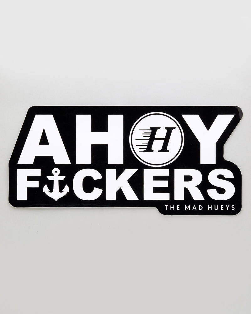 The Mad Hueys AHOY F*CKERS II Large Sticker for Unisex