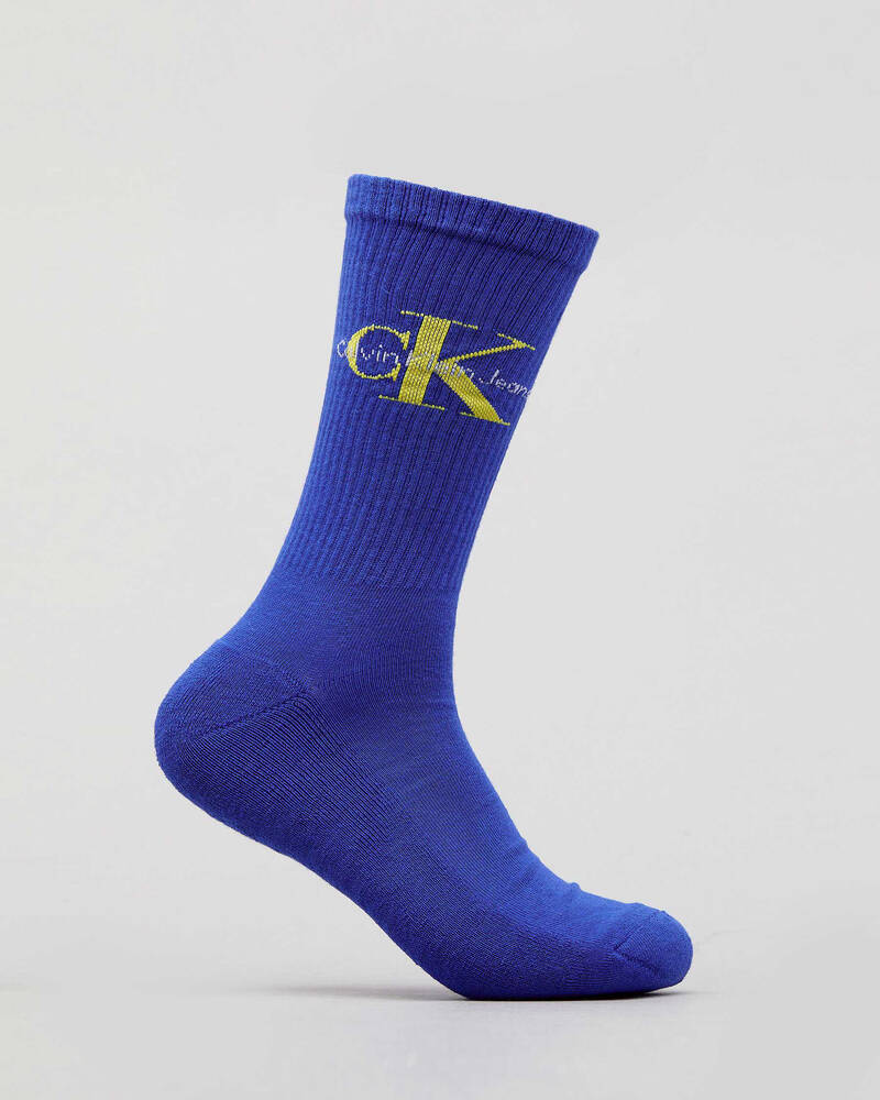 Calvin Klein Logo Rib Crew Socks for Mens