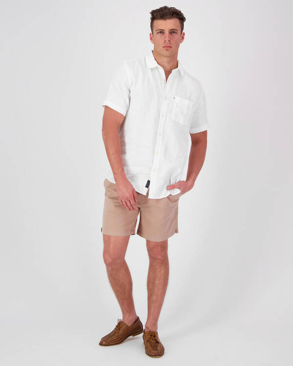 Academy Brand Hampton Linen Short Sleeve Shirt for Mens