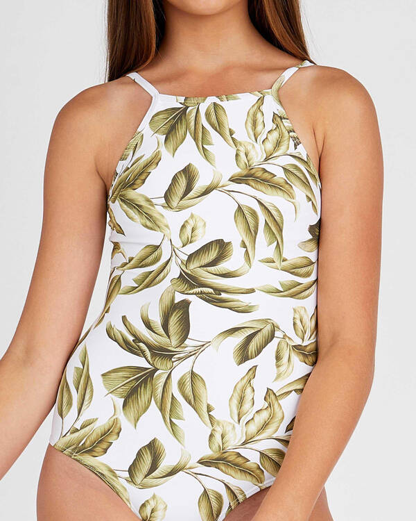 Topanga Girls Olive Leaf One Piece Swimsuit for Womens