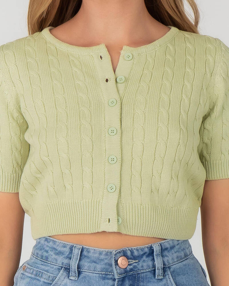 Into Fashions Tracks Knit Top for Womens
