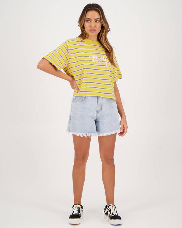 Stussy Terry Stripe T-Shirt for Womens