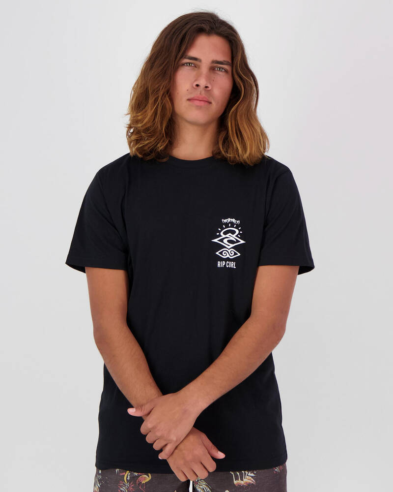 Rip Curl Search Logo SS Rash Vest for Mens