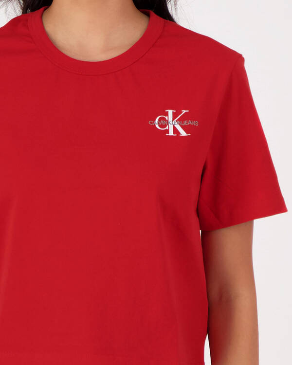 Calvin Klein Jeans Monogram Embroidery T-Shirt for Womens