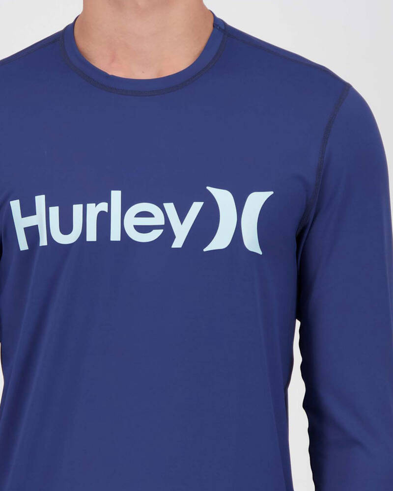Hurley One & Only Long Sleeve Rash Vest for Mens