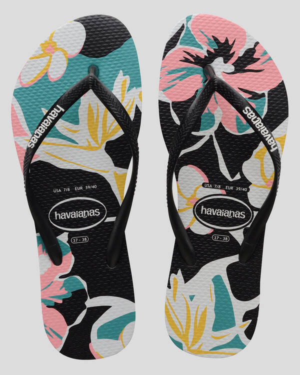 Havaianas Kids' Slim Print Floral Thongs for Womens