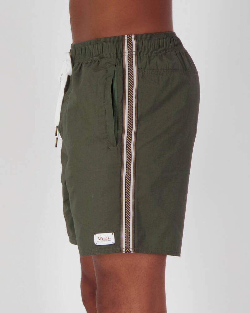 Afends Baywatch Down The Line Elastic Shorts for Mens