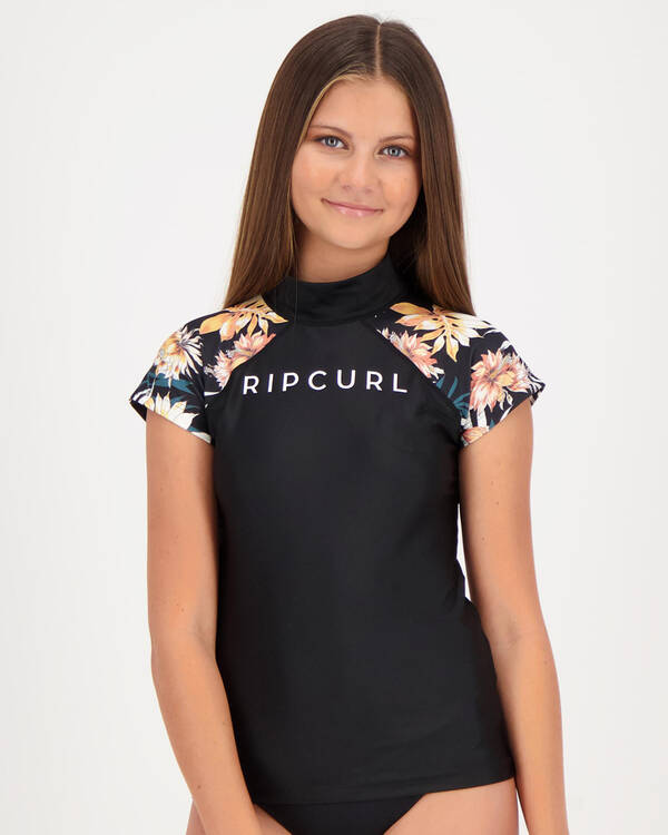 Rip Curl Girls' Loloma Cap Sleeve Rash Vest for Womens