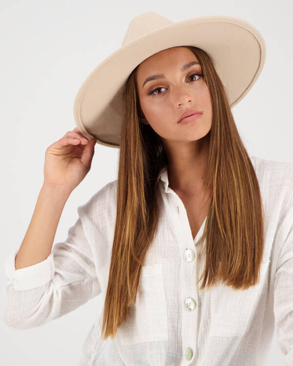 Mooloola Archie Wide Brim Felt Hat for Womens