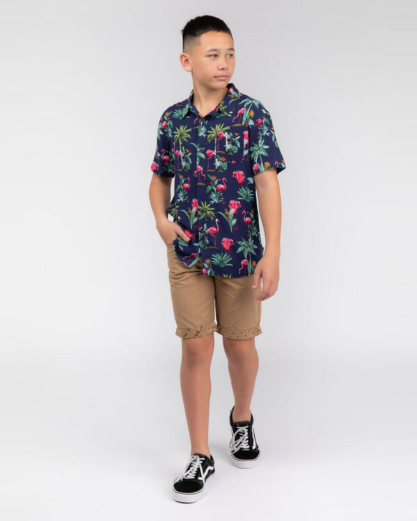 Lucid Boys Oahu Short Sleeve Shirt for Mens
