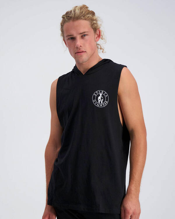 Sparta Warmup Hooded Muscle Tank for Mens