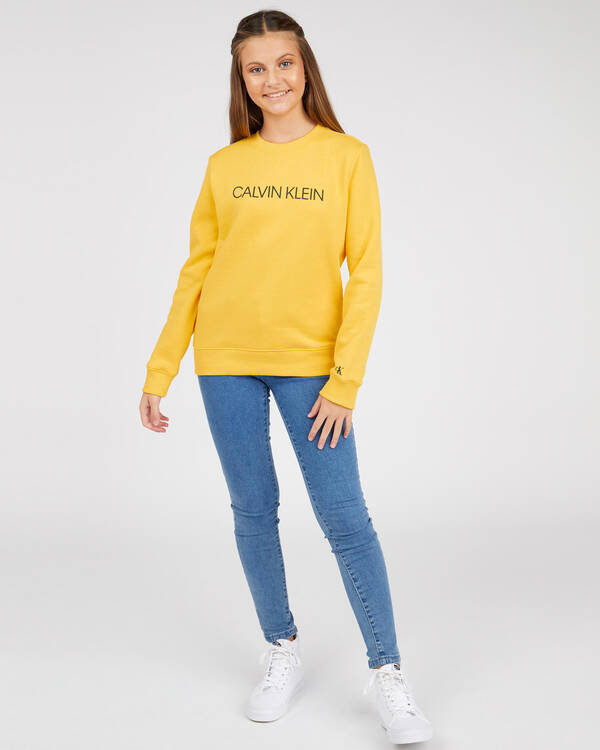 Calvin Klein Girls' Institutional Sweatshirt for Womens