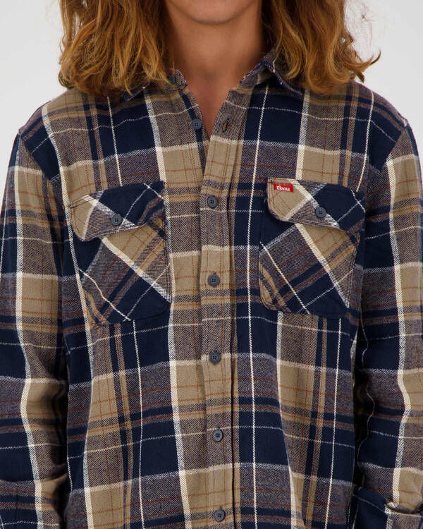 Brixton Bowery Coors II Long Sleeve Flannel Shirt for Mens