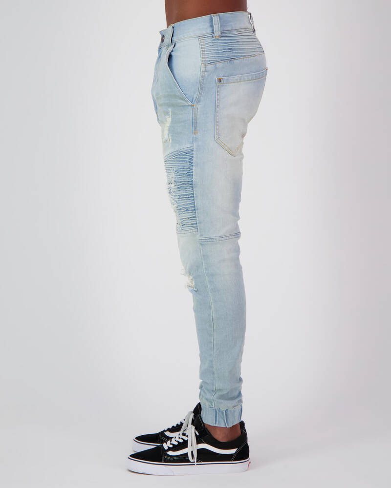 Nena & Pasadena Destroyer Elastic Ankle Jeans for Mens