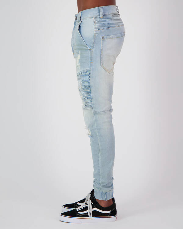 Nena & Pasadena Destroyer Elastic Ankle Jeans for Mens