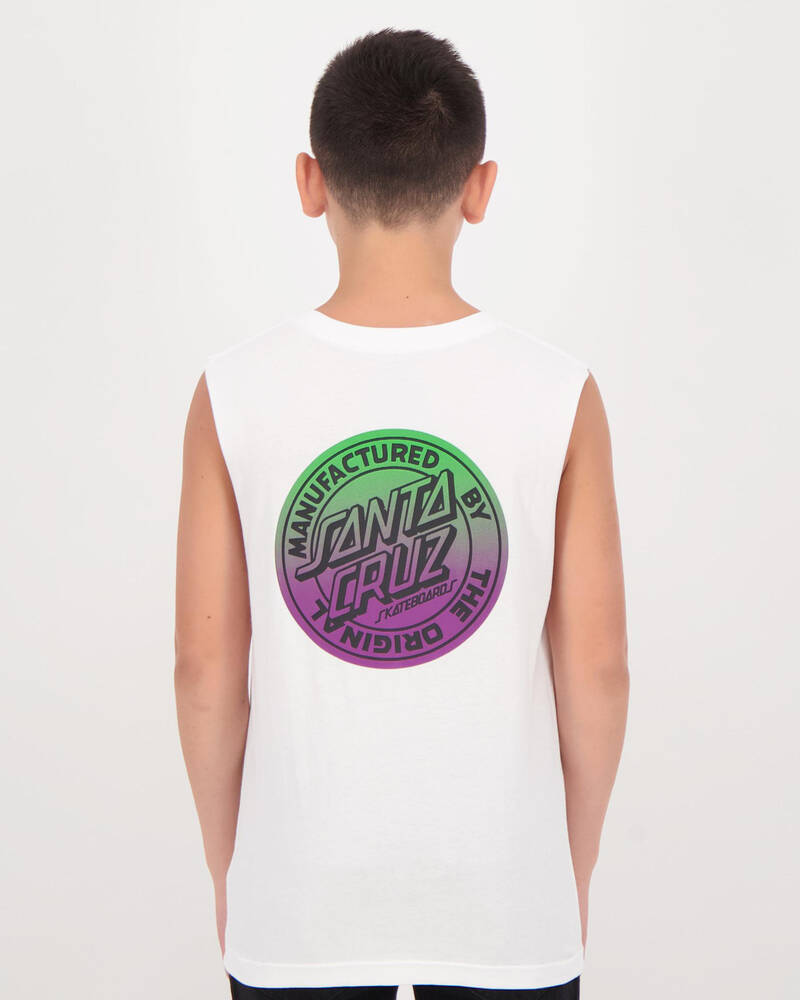 Santa Cruz Boys' Original Dot Fade Muscle Tank for Mens