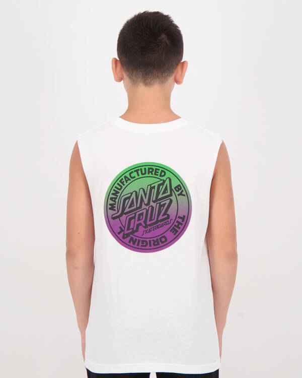 Santa Cruz Boys' Original Dot Fade Muscle Tank for Mens
