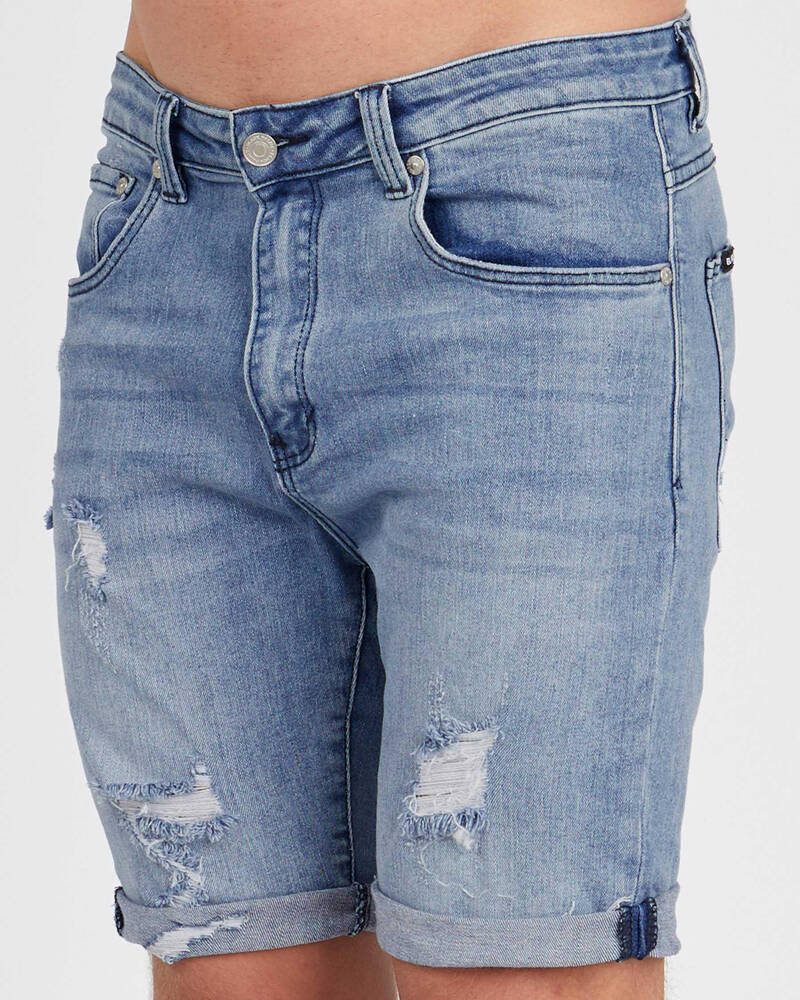 Black Palms The Skinny Denim Shorts for Mens