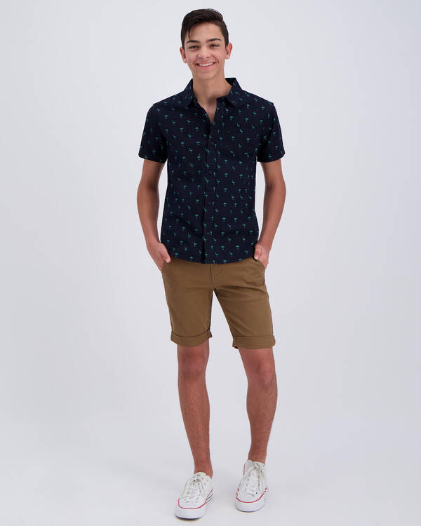 Lucid Boys Flamingo Short Sleeve Shirt for Mens