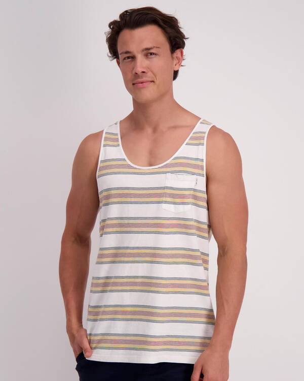 Rhythm Everyday Stripe Singlet for Mens