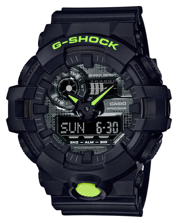 G-Shock GA700DC-1A Fluorescent Watch for Mens