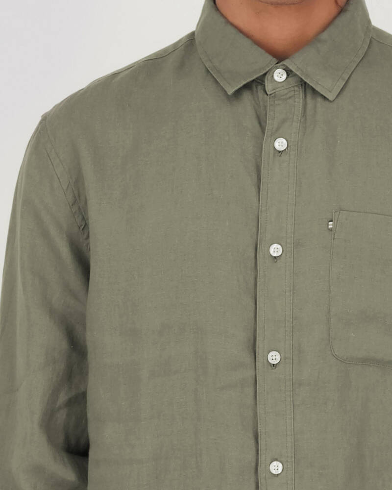 Academy Brand Hampton Linen Long Sleeve Shirt for Mens