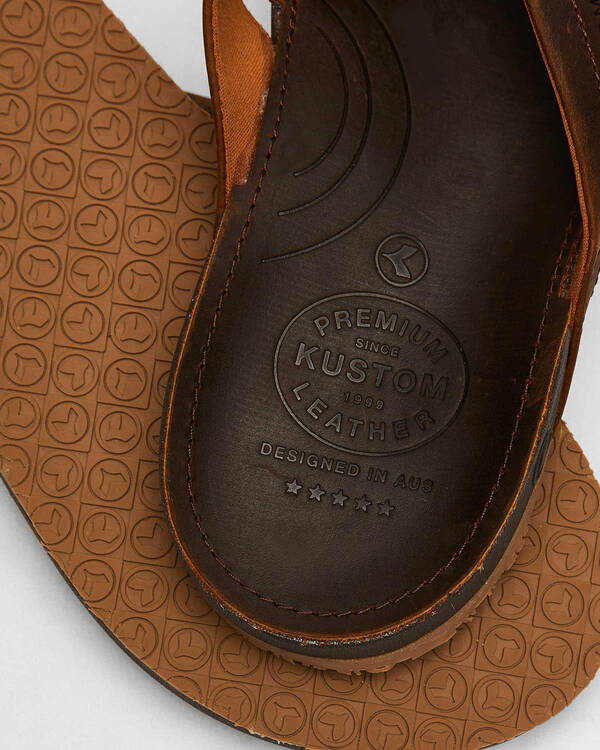 Kustom Cruiser Leather Sandals for Mens
