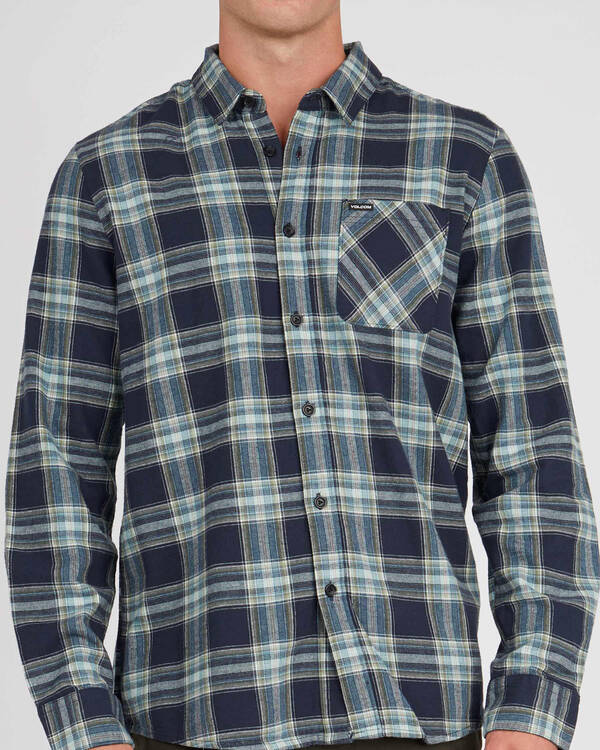 Volcom Caden Plaid Long Sleeve Shirt for Mens