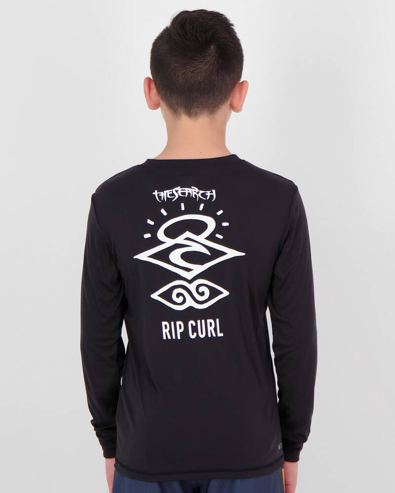 Rip Curl Boys' Search Logo Long Sleeve Rash Vest for Mens