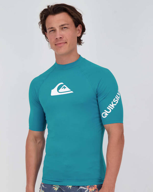 Quiksilver Mens' All Time Short Sleeve Rash Vest for Mens