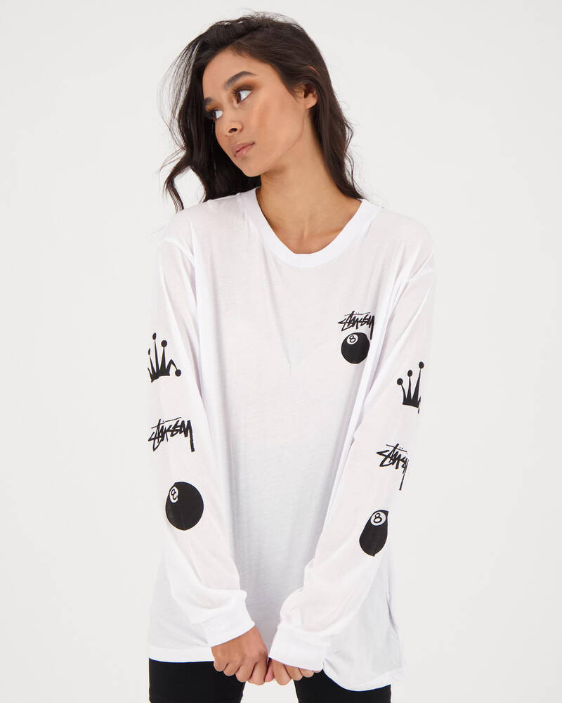 Stussy Eight Ball Long Sleeve T-Shirt for Womens