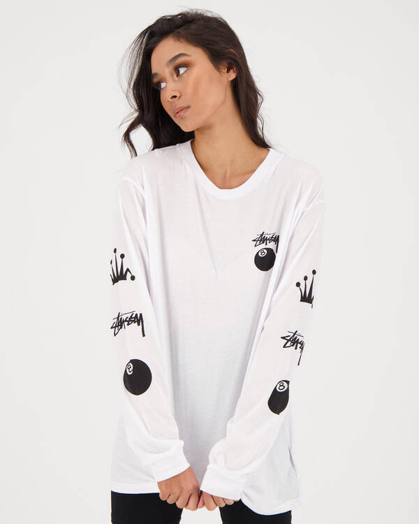 Stussy Eight Ball Long Sleeve T-Shirt for Womens