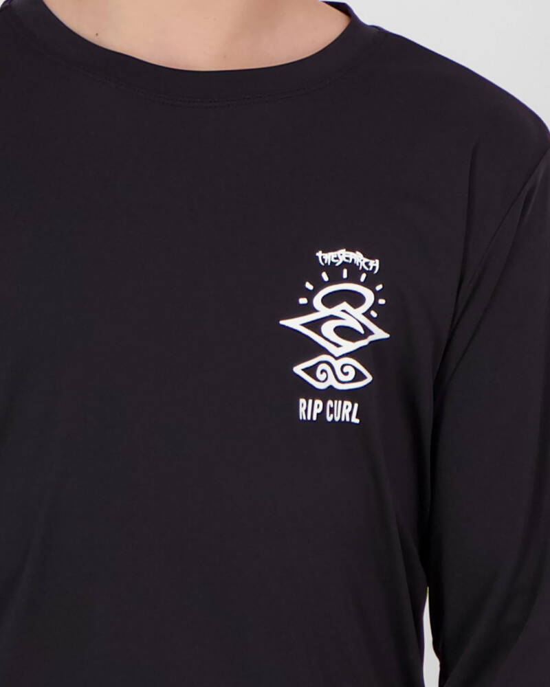Rip Curl Boys' Search Logo Long Sleeve Rash Vest for Mens