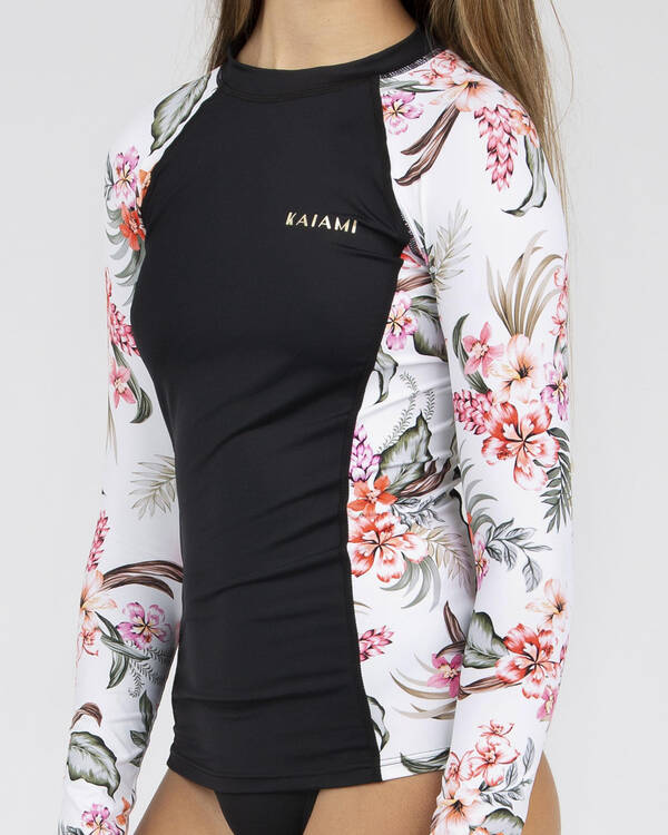 Kaiami Girls' Maika Long Sleeve Rash Vest for Womens