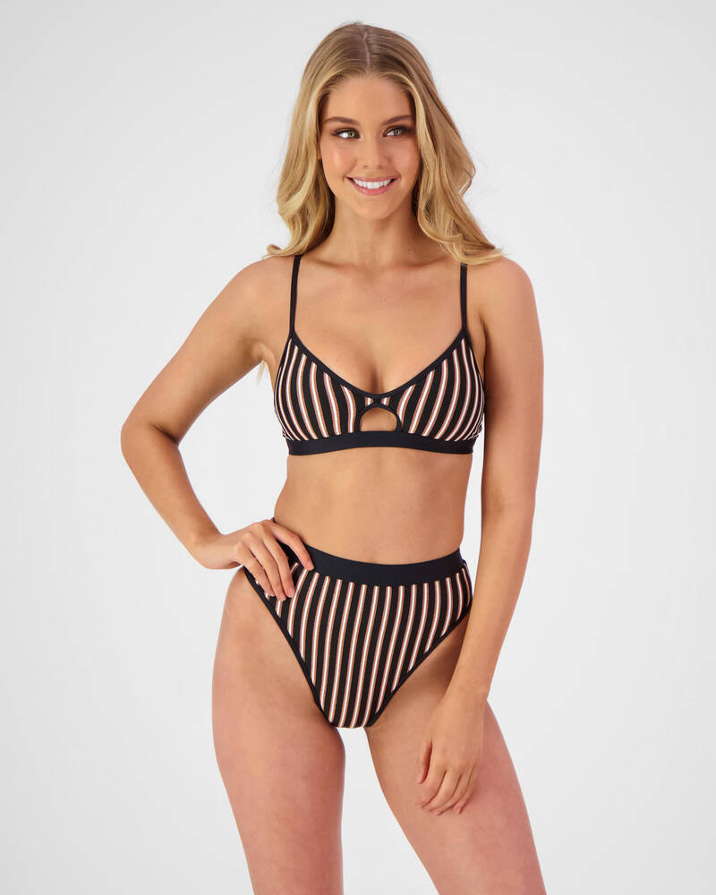 Kaiami Vista Stripe High Waisted Bikini Bottom for Womens