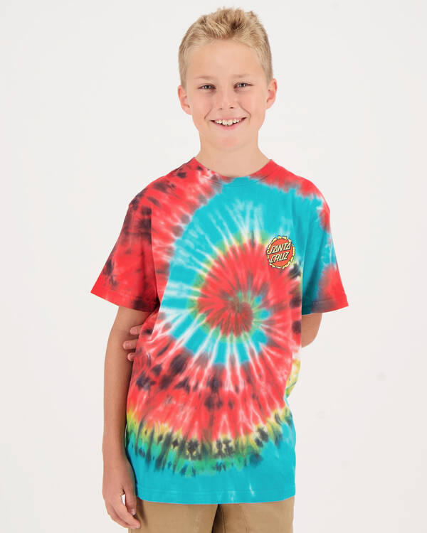 Santa Cruz Boys' Breaker Dot Tie Dye T-Shirt for Mens