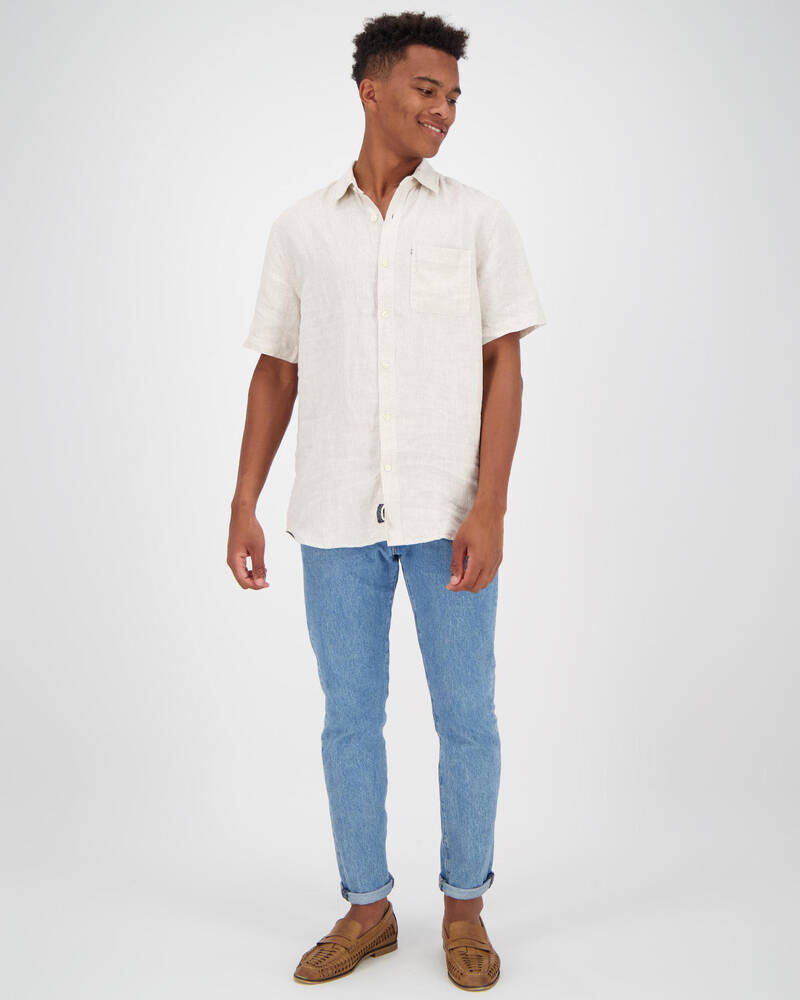 Academy Brand Hampton Linen Short Sleeve Shirt for Mens
