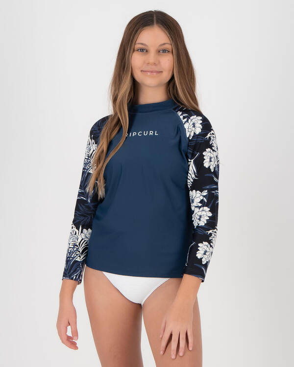 Rip Curl Girls' Hacienda Long Sleeve Rash Vest for Womens