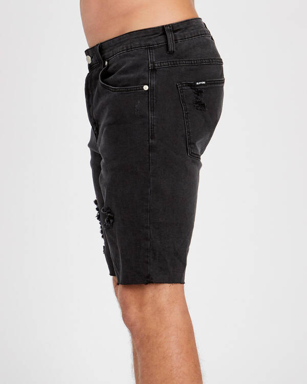 Black Palms The Skinny Denim Shorts for Mens