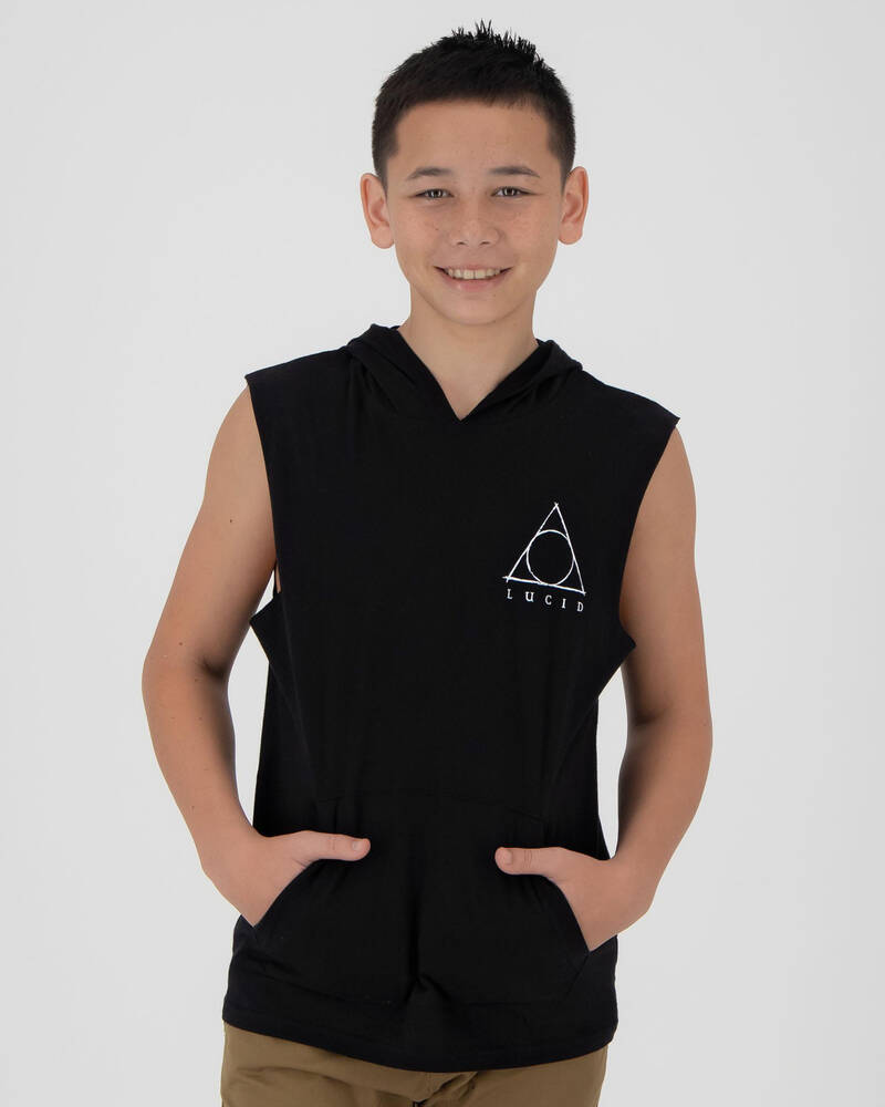 Lucid Boys' Hallow Hooded Muscle Tank for Mens