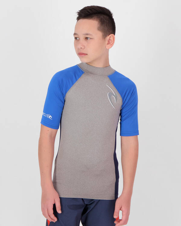 Rip Curl Boys Wave SS Rash Vest for Mens